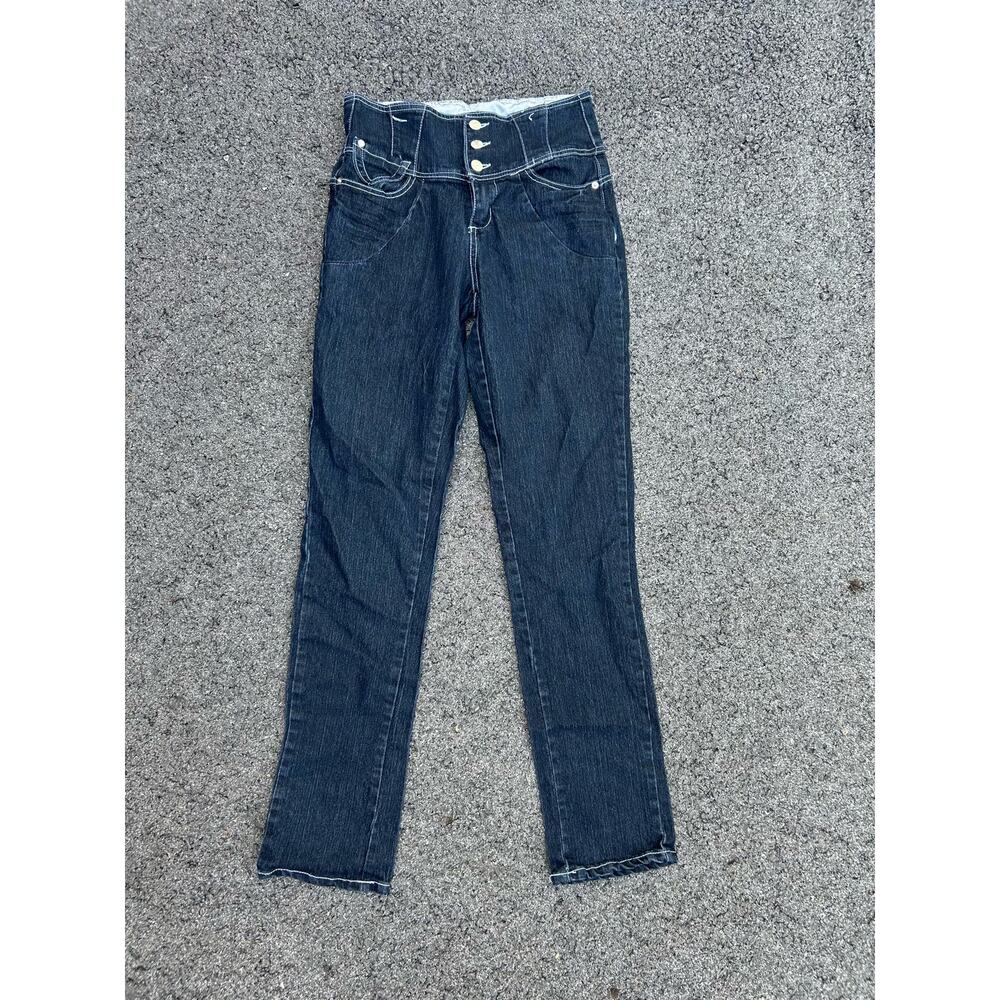Women’s size 11 Kamikaze Stretch Embellished Dark Wash Jeans High Waist Y2K